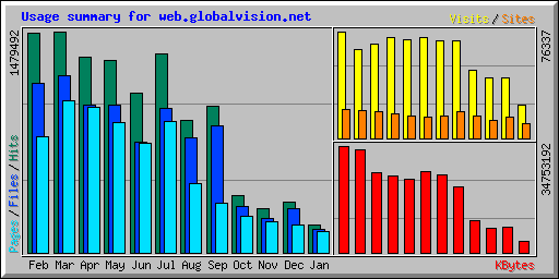Usage summary for web.globalvision.net